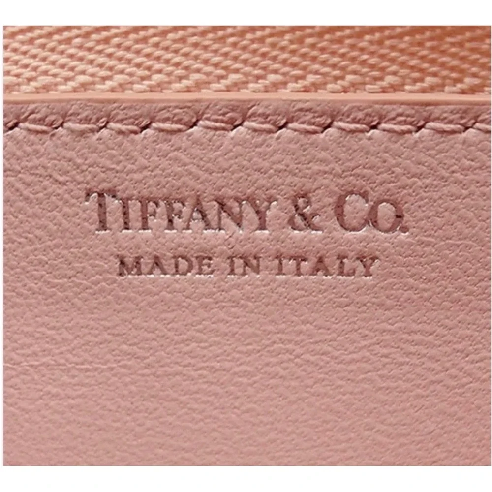 Tiffany & Co Return to Tiffany Wallet OS Pink New Pebbled Leather Zip Around